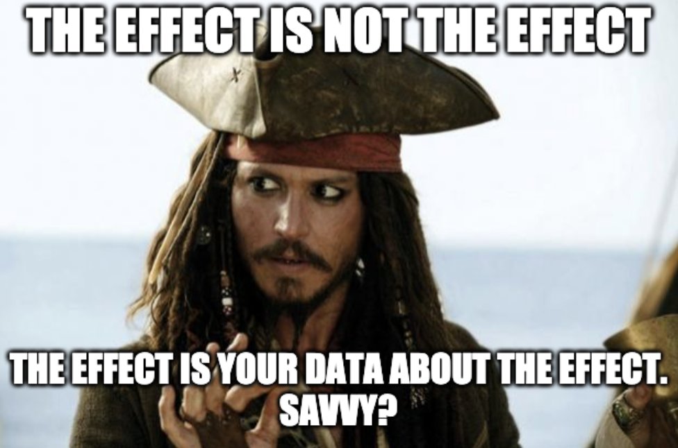 The effect is not the effect.